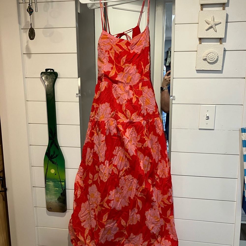 Oliviaceous Red Floral Dress